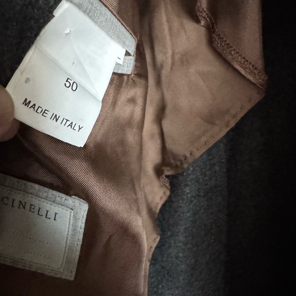 Brunello Cucinelli Gray Sport Coat with Notched Lapel - Picture 9 of 9